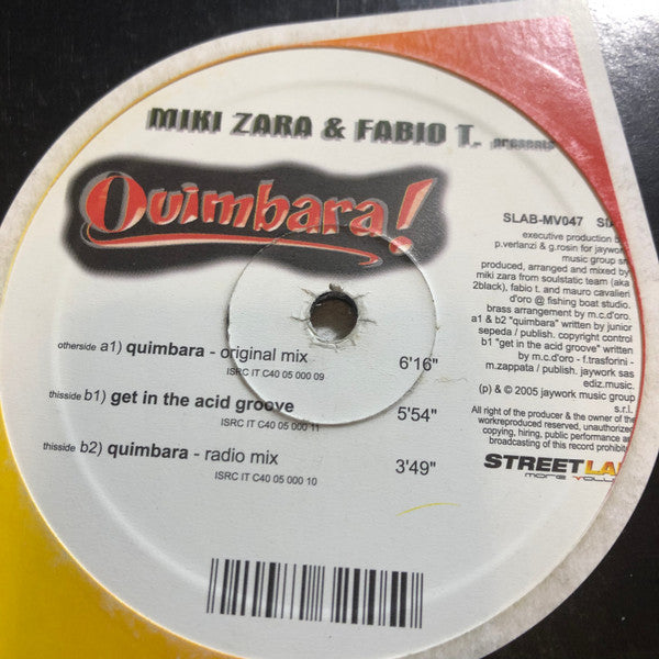 Miki Zara & Fabio Trentini : Miki Zara & Fabio T. Presents Quimbara! (12")