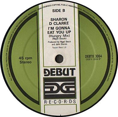 Sharon Dee Clarke : I'm Gonna Eat You Up (12")