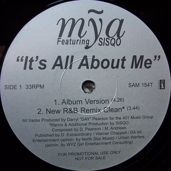 Mya Featuring Sisqo : It's All About Me (2x12", Promo)