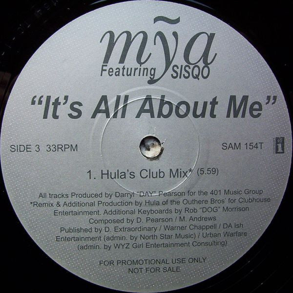 Mya Featuring Sisqo : It's All About Me (2x12", Promo)