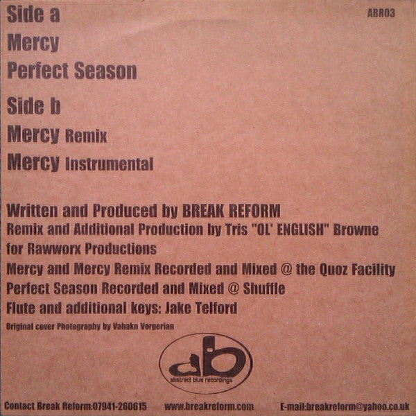 Break Reform : Mercy / Perfect Season (12")