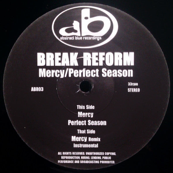 Break Reform : Mercy / Perfect Season (12")