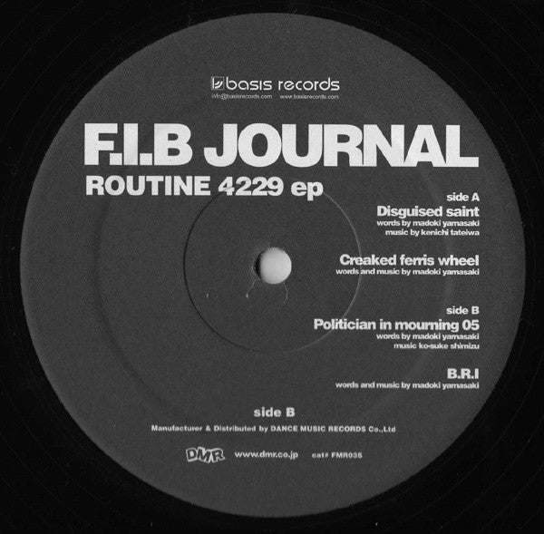 F.I.B. Journal : Routine 4229 EP (12", EP)