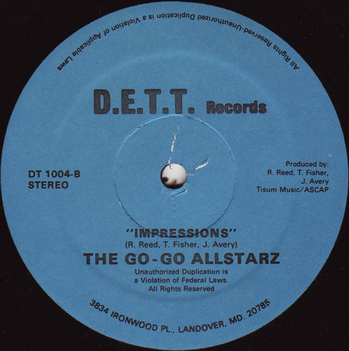 The Go-Go Allstarz : Do The Whop (12")