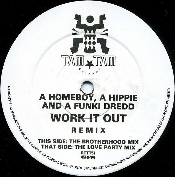 A Homeboy, A Hippie & A Funki Dredd : Work It Out (Remix) (12")