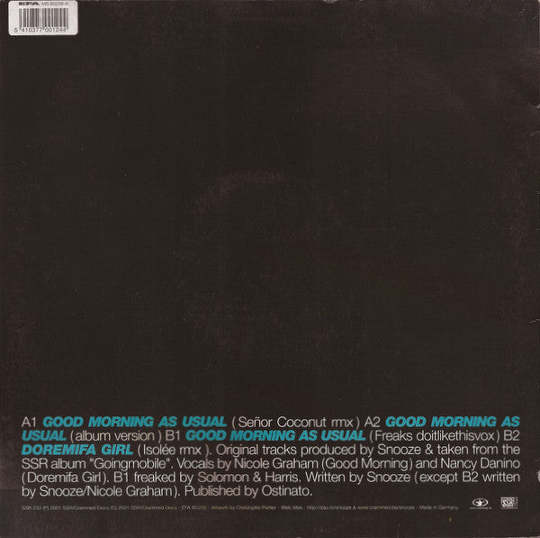 Snooze : Good Morning As Usual (12", Maxi)