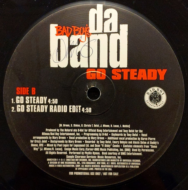 Da Band : Tonight / Go Steady (12", Promo)