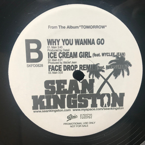 Sean Kingston : Face Drop (12", Promo)