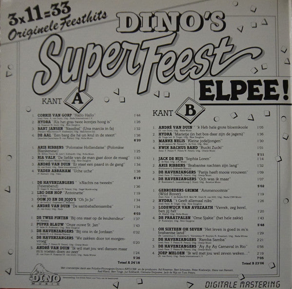 Various : Dino's Daverende Dertien Carnaval + 4 Extra + 1 Elpee Extra (2xLP, Comp)