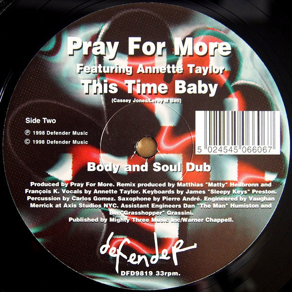 Pray For More Featuring Annette Taylor : This Time Baby (12")