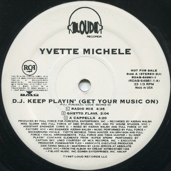 Yvette Michele : DJ Keep Playin' (Get Your Music On) (12", Promo)