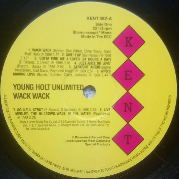 Young Holt Unlimited : Wack Wack (LP, Comp, RE)
