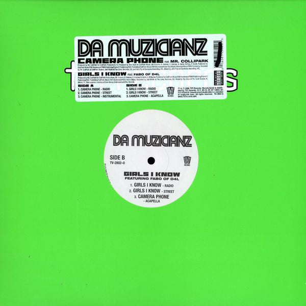 Da Muzicianz : Camera Phone / Girls I Know (12")