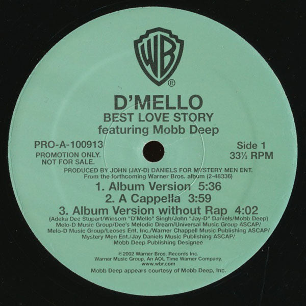 D'Mello : Best Love Story (12", Promo)