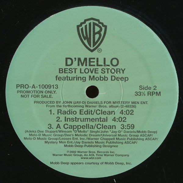 D'Mello : Best Love Story (12", Promo)