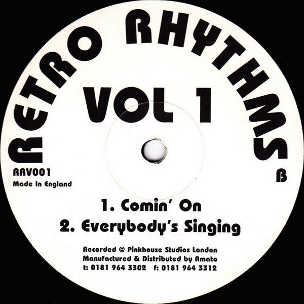Retro Rhythms : Retro Rhythms Vol 1 (12")