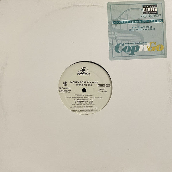 Money Boss Players : Bronx Niggas (12", Promo)