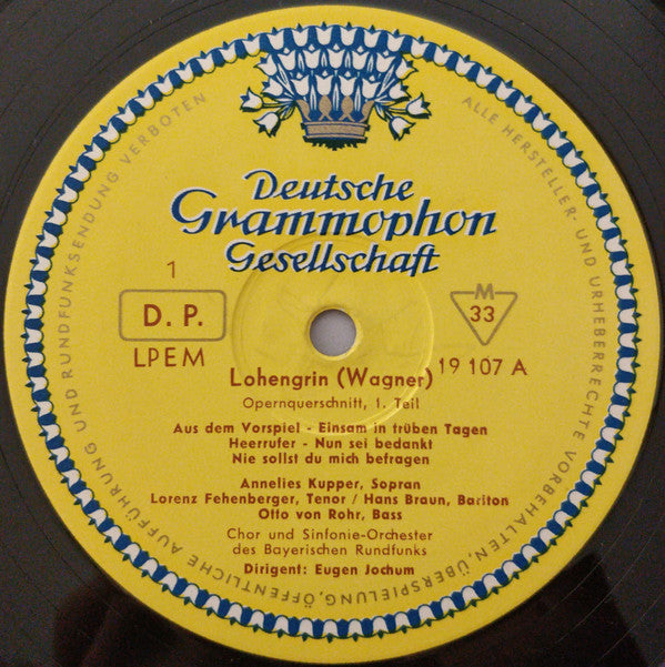 Richard Wagner, Chor Des Bayerischen Rundfunks, Symphonie-Orchester Des Bayerischen Rundfunks, Eugen Jochum : Lohengrin (LP, Mono)