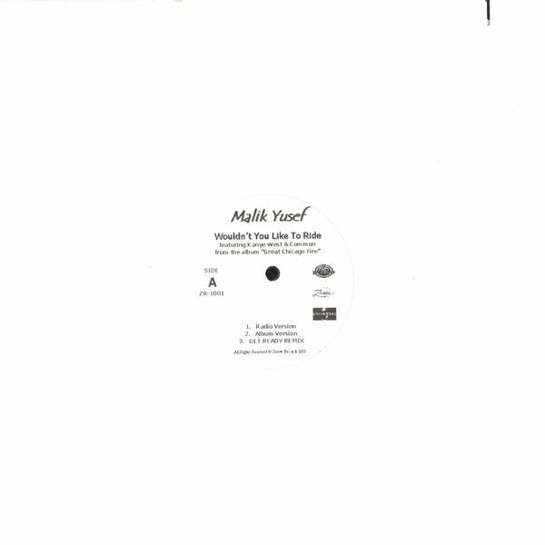 Malik Yusef : Wouldn't You Like To Ride (12")