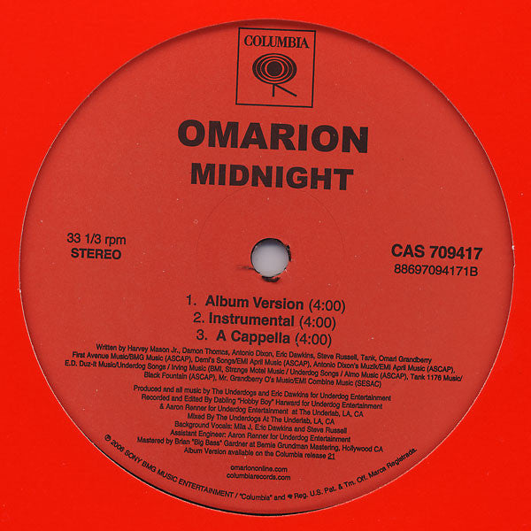 Omarion : Beg For It / Midnight (12", Promo)