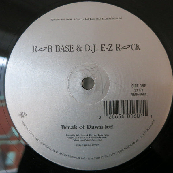 Rob Base & DJ E-Z Rock : Break Of Dawn (12")