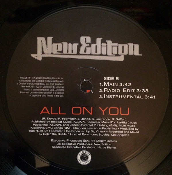New Edition : Hot 2Nite (12")