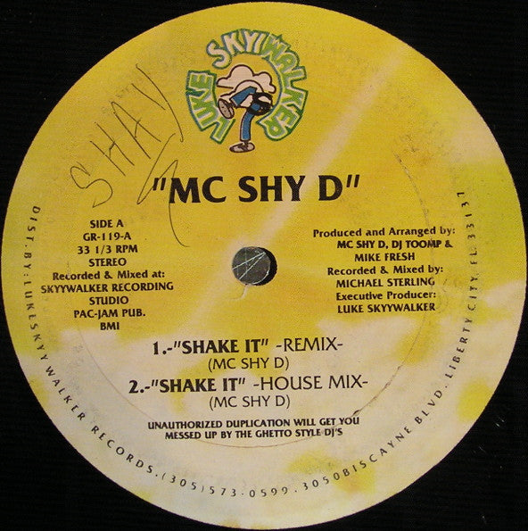 MC Shy D : Shake It (Remix) (12")