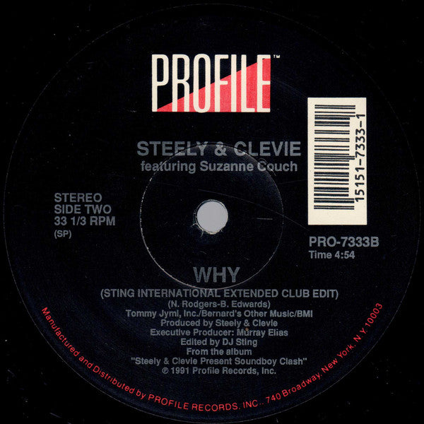 Steely & Clevie Featuring Suzanne Couch : Why (12")