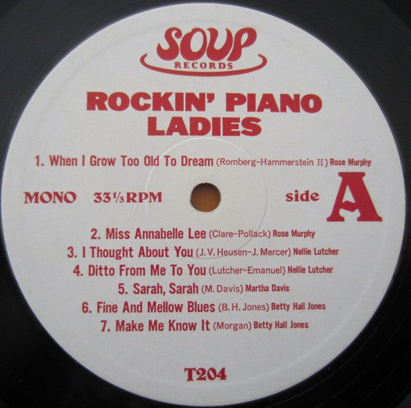 Various : Black Pop [4 ] Rockin' Piano Ladies (LP, Comp)