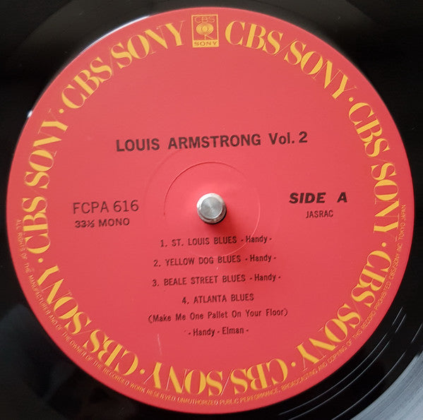Louis Armstrong : Louis Armstrong Vol. 2 (LP, Comp, Mono, Club)