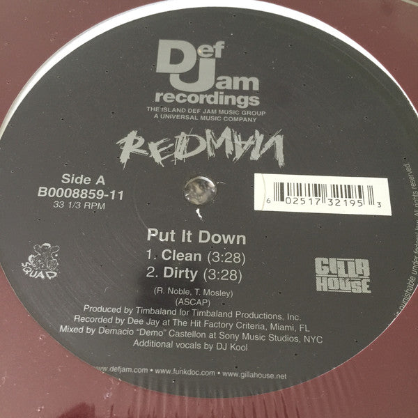 Redman : Put It Down (12", Single)
