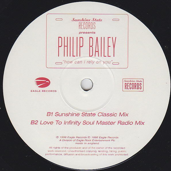 Philip Bailey : How Can I Rely On You (12")