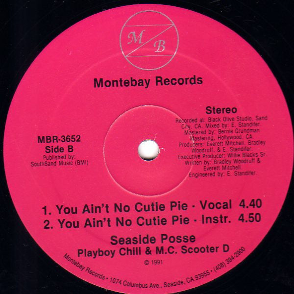 Seaside Posse, Playboy Chill & M.C. Scooter D : Stackin' (12")