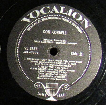 Don Cornell : Don Cornell (LP, Mono)