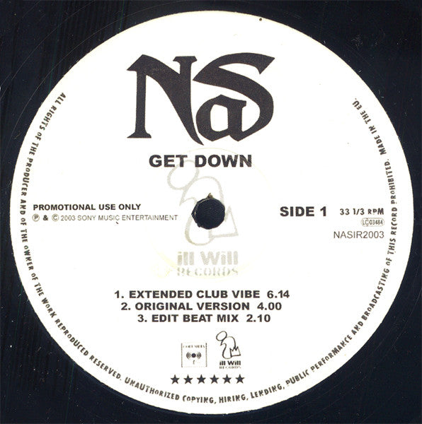 Nas : Get Down (12", Promo)