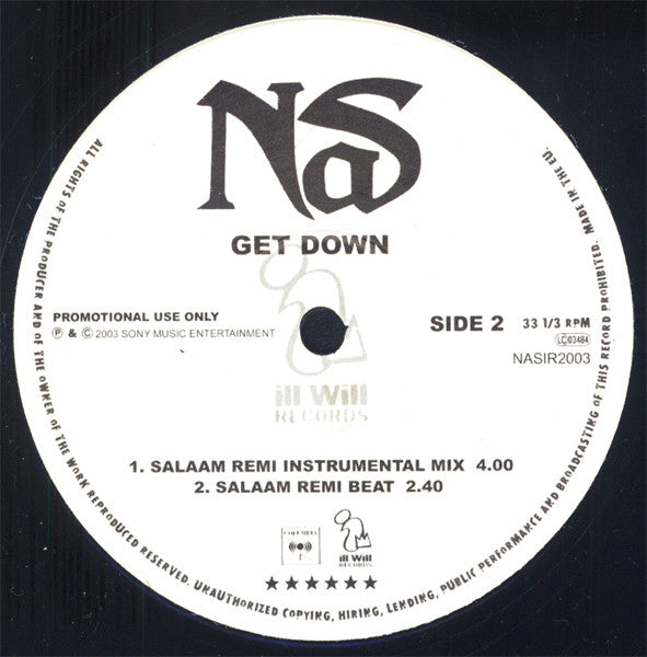 Nas : Get Down (12", Promo)