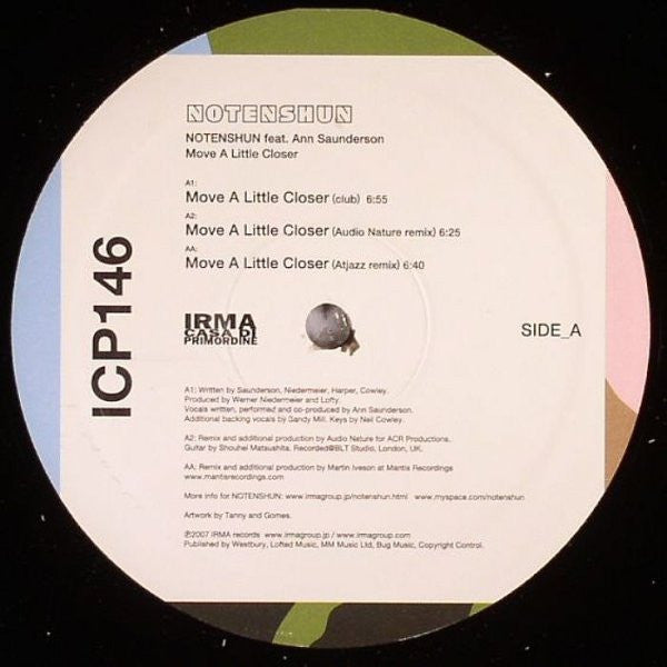 No Tenshun Featuring Ann Saunderson : Move A Little Closer (12")