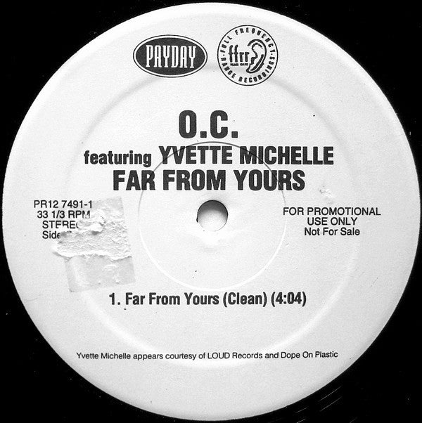 O.C. Featuring Yvette Michele : Far From Yours (12", Promo)