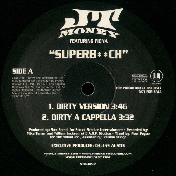 JT Money : Superb**ch (12", Promo)