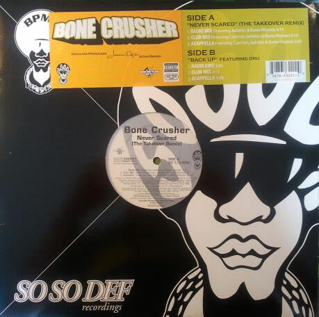 Bone Crusher (2) : Never Scared (The Takeover Remix) / Back Up (12")