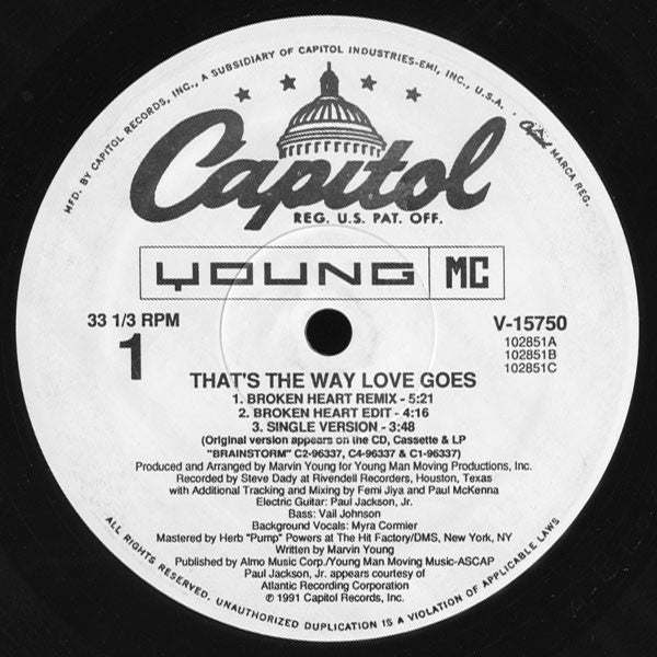 Young MC : That's The Way Love Goes (12")