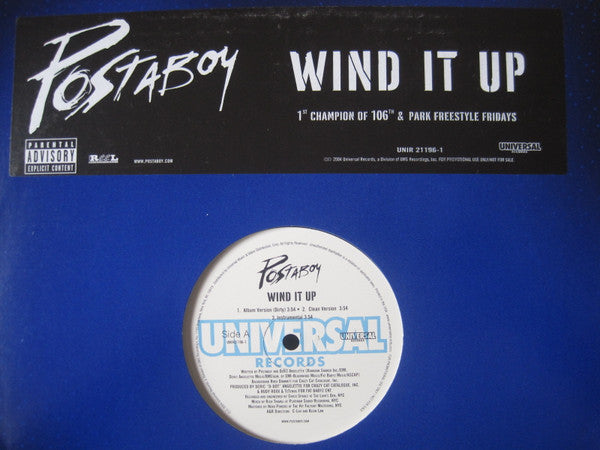 Postaboy : Wind It Up (12", Single, Promo)