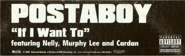 Postaboy : If I Want To (12", Promo)